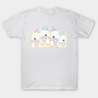 It's A Family of Bear - Bobble Hat Bears T-Shirt